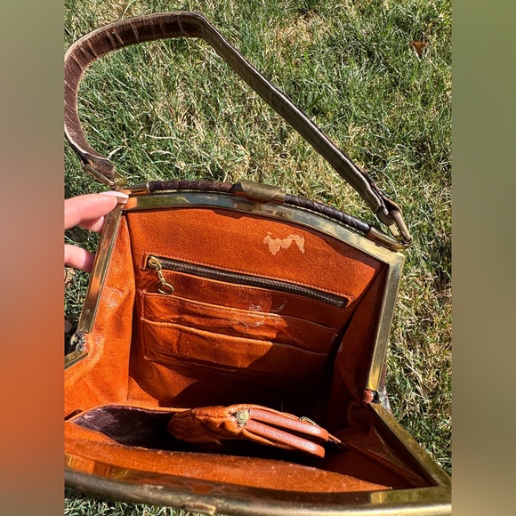 50s Vintage Crocodile Handbag - Picture 12 of 14